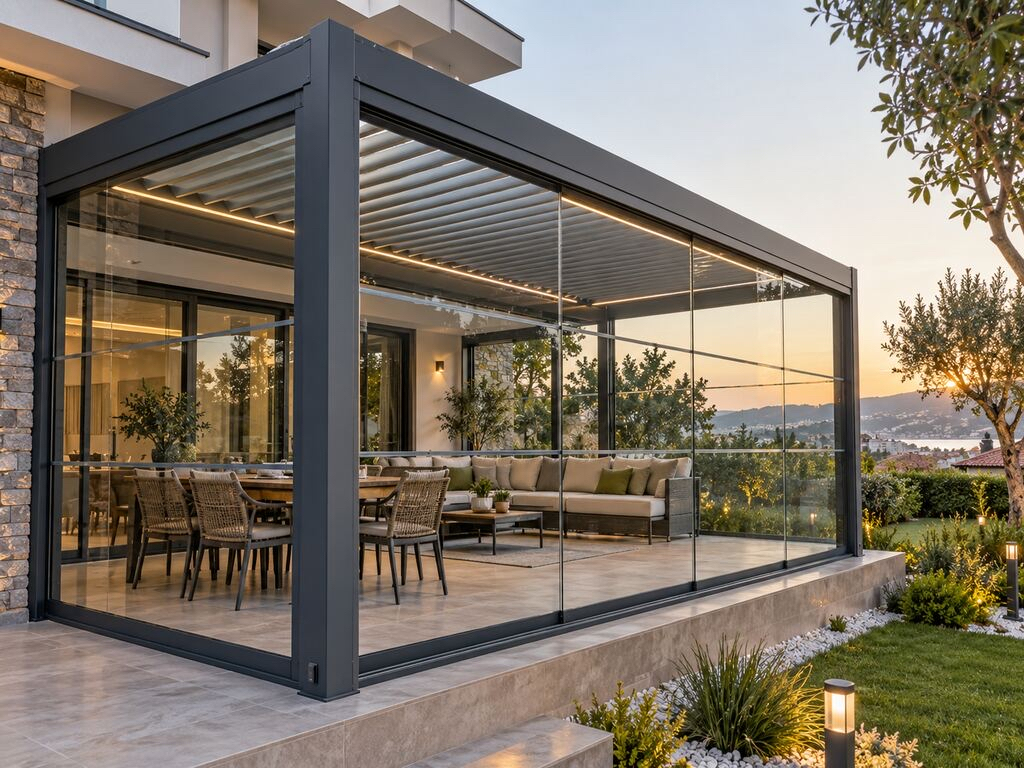 pergola glass terrace system